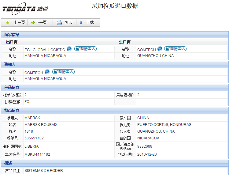 海关数据,进出口数据,进口数据,凯发K8,贸易,尼加拉瓜